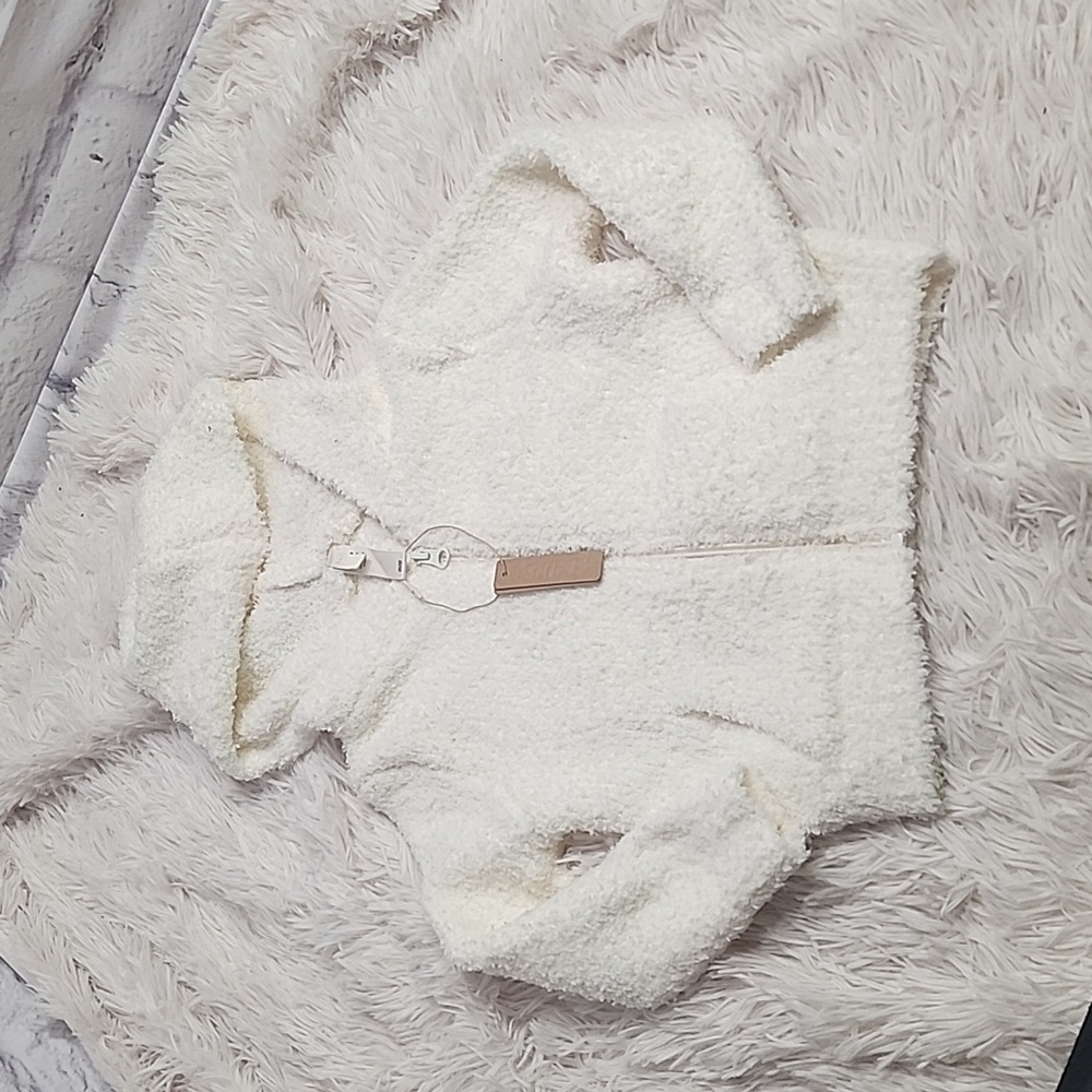 SKIMS TODDLERS COZY KNIT HOODIE 2T-3T/BONE/NWT
